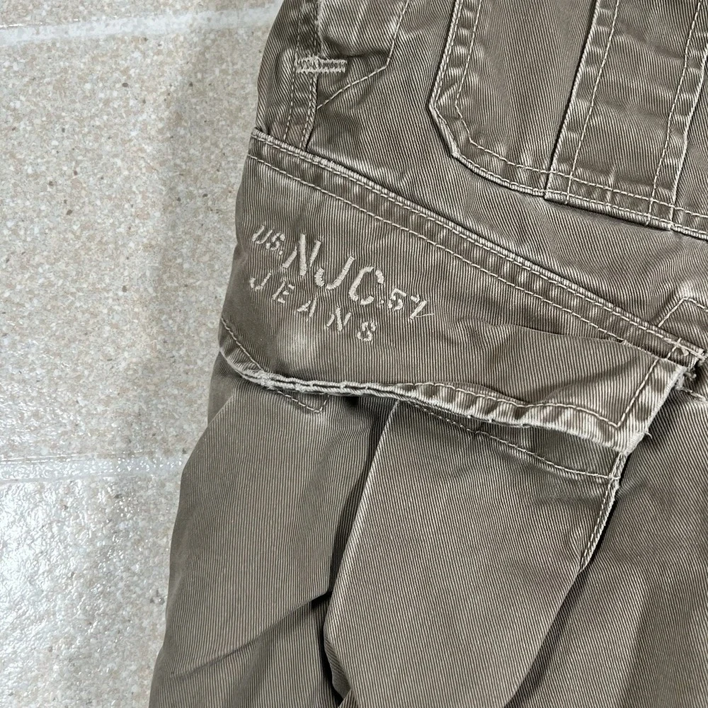 Vintage Y2K Nautica Jean Co Cargo Military Shorts Paratrooper Baggy Pockets 28